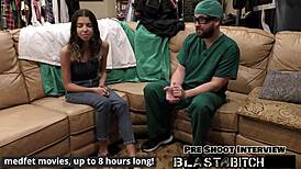 Aria Nicole's pussy gets fucked and creampied backstage