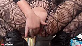 Blonde Babe Masturbates In Halloween Costume Until Orgasm!