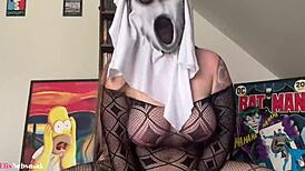 Blonde Babe Masturbates In Halloween Costume Until Orgasm!