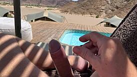 Cumshot In The Desert From Mature Amateur