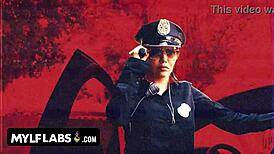 Policewoman Teaches Lovers Authority Lesson