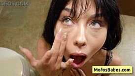 Sexy Brunette Bianca Bangs Billy Boston's Fat White Dick Doggy Style