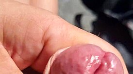 Feeling so exposed and excited during public masturbation with piss-loaded cock.