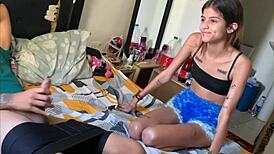 Stepsister arrives in room for complete story