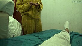 Turkish stepmother visits her american stepson in his bedroom to touch his big dick 😍