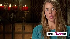 Ashley and nick sign the contract before heading out to play