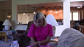 Blonde Lilith Grace finally fucks boss Seth Brogan's mature cock