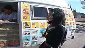 Slim natural latina girl summer bailey with curly hair tricked to pickup encounter