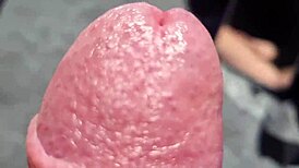 Feeling so exposed and excited during public masturbation with piss-loaded cock.