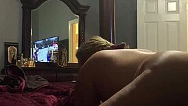 Watching my wife ride a huge dildo with her big ass feels incredible