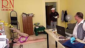 Yoga Time In The Office Regina Noir Scene 6