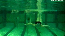 Ivetta and Katka and Barbara hot underwater lesbians