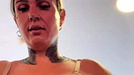 Influencer famous doesn't notice gym training in thong, bodybuilders stare at her wet pussy dripping down legs