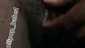 sexy black babe gets horny at home after smoking 😈