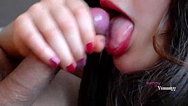 student sucks teacher's cock to pass class and he cums in her mouth