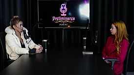 Is This The Compilation Of Jhocy In Podcast Preliminares With Bia Hot On Sheer Red?