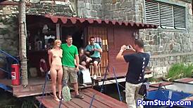 Eurobabe rides waterbike nude?