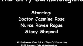 I am the dirty dermatologist, Stacy Shepard, fingering my patient's pussy in gloves at the hospital.