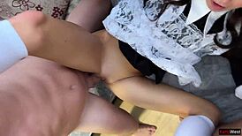 Student katty west studies big cock anatomy in hardcore group sex with double penetration