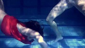 Russian teens Lilia and Natalia share underwater lesbian passion