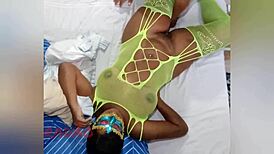 Latina BBW Prostitute Enjoys Oral Pleasure with Cum Dripping from Ass and Mouth