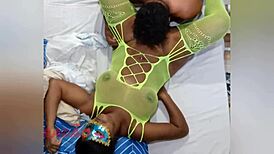 Latina BBW Prostitute Enjoys Oral Pleasure with Cum Dripping from Ass and Mouth