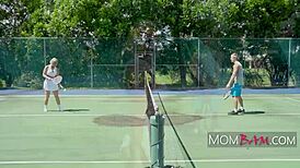 tennis court cougar catch - melanie monroe oliver
