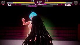 two lesbians battle with fingering and anal fucking in round seven