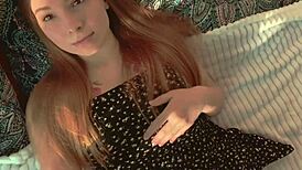 in this homemade scene, a beautiful sexy girl fingers her pussy to orgasm