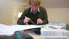 geeky grandpa gets horny teen wet for blowjob