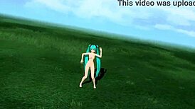 Hatsune miku and levan polka in nude project diva mod