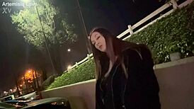 Artemisia Love's Seductive Outdoor Smoking Session: Hot or Just Relaxed?