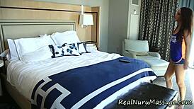 ANGELIC MASSEUSE GETS SPUNKY HANDJOB AND BLOWJOB IN NURU MASSAGE FETISH