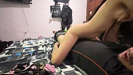 hijastra with huge ass rides my big cock for creampie in quickie