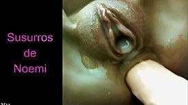 Fat pussy enjoys dildo orgasm and creampie!