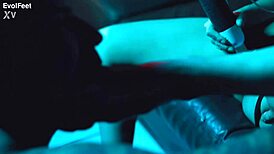 Put sexy latina feet on my cock while i lick soles