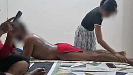 happy ending threesome massage at spa with indian touch