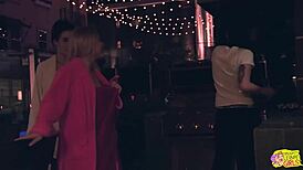 Aiden Ashley and Cameron Canada Invite Nikki Hearts for Strapon Threesome with Riding and Doggystyle