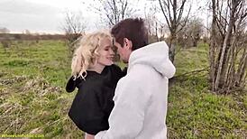 i had wild public sex with my beautiful girlfriend, her tight pussy feeling amazing in the rough outdoor setting