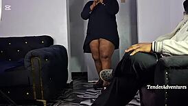 Quick blowjob before groceries turns into deepthroat and doggystyle fucking