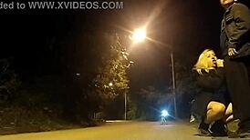 fat gay amateur blows cop on public street