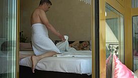 Does this young blonde fuck her step dad in homemade sex?