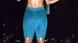 Beautiful Brunette Athlete Enjoys Relaxing Fitness Session In Usa Park Dorm Area