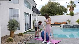 personal trainer tests eva longs tight pussy with his big cock