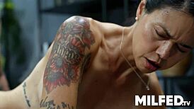 Hot stepmom helps her stepson feel better with taboo seduction