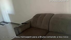 bruna silva hotwife gets anal fucked while husband works, humiliating cuckold scene