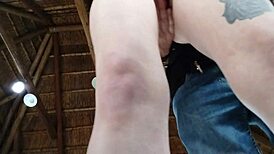 Amateur Babe Skinny Old Tattoo Cuckold Doggystyle Bent Over Handjob Fucking Close-Up