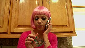 Tattooed sparky sin claire lets a smooth talking black stud fuck her tight ass 😈