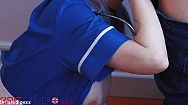 Alternative nurse gets eaten and swallows a load