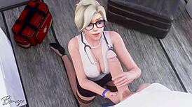 Mercy Delivers Intense Sucking Blowjob Session